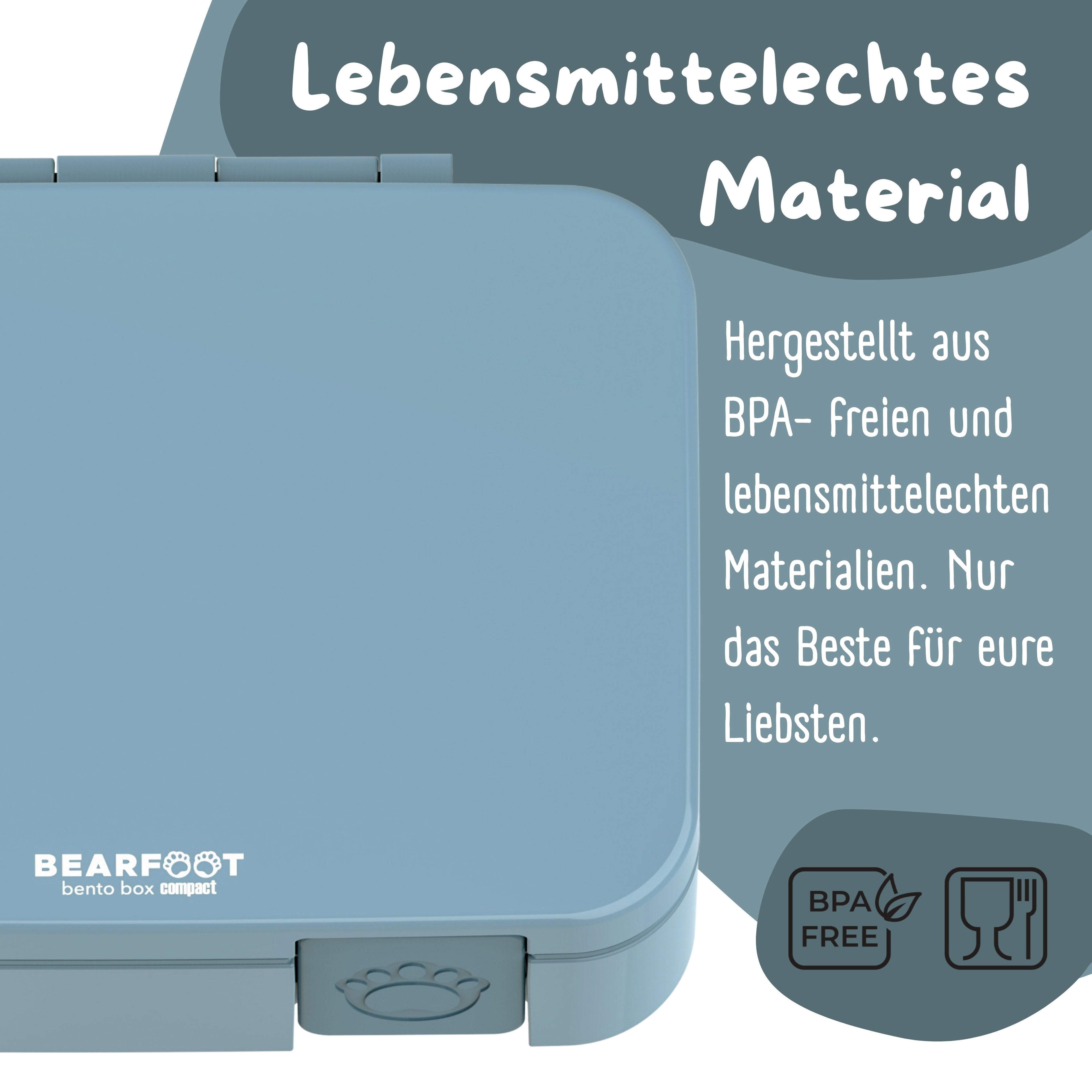 Brotdose mit Fächern, leicht & auslaufsicher - blau