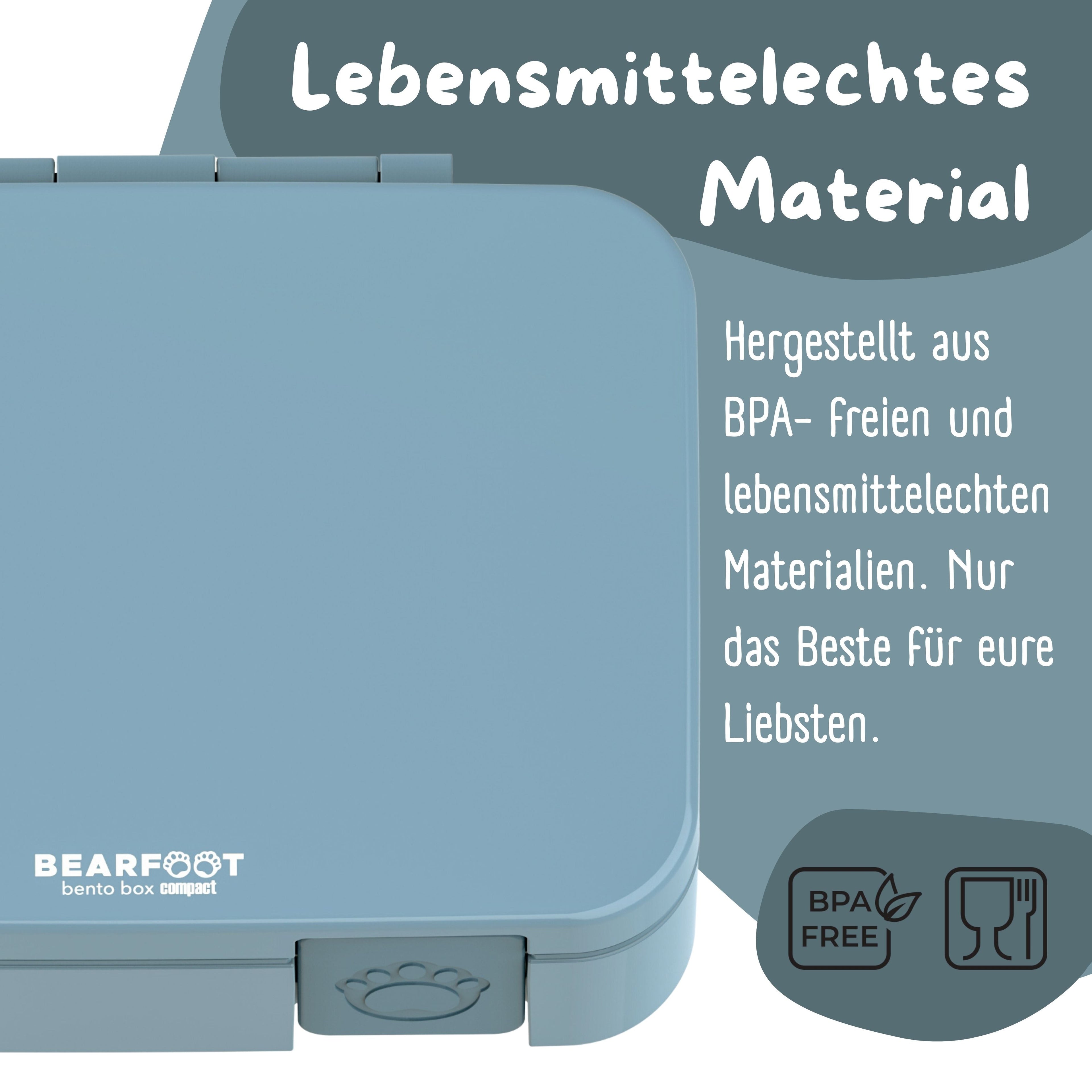 Brotdose mit Fächern, leicht & auslaufsicher - blau