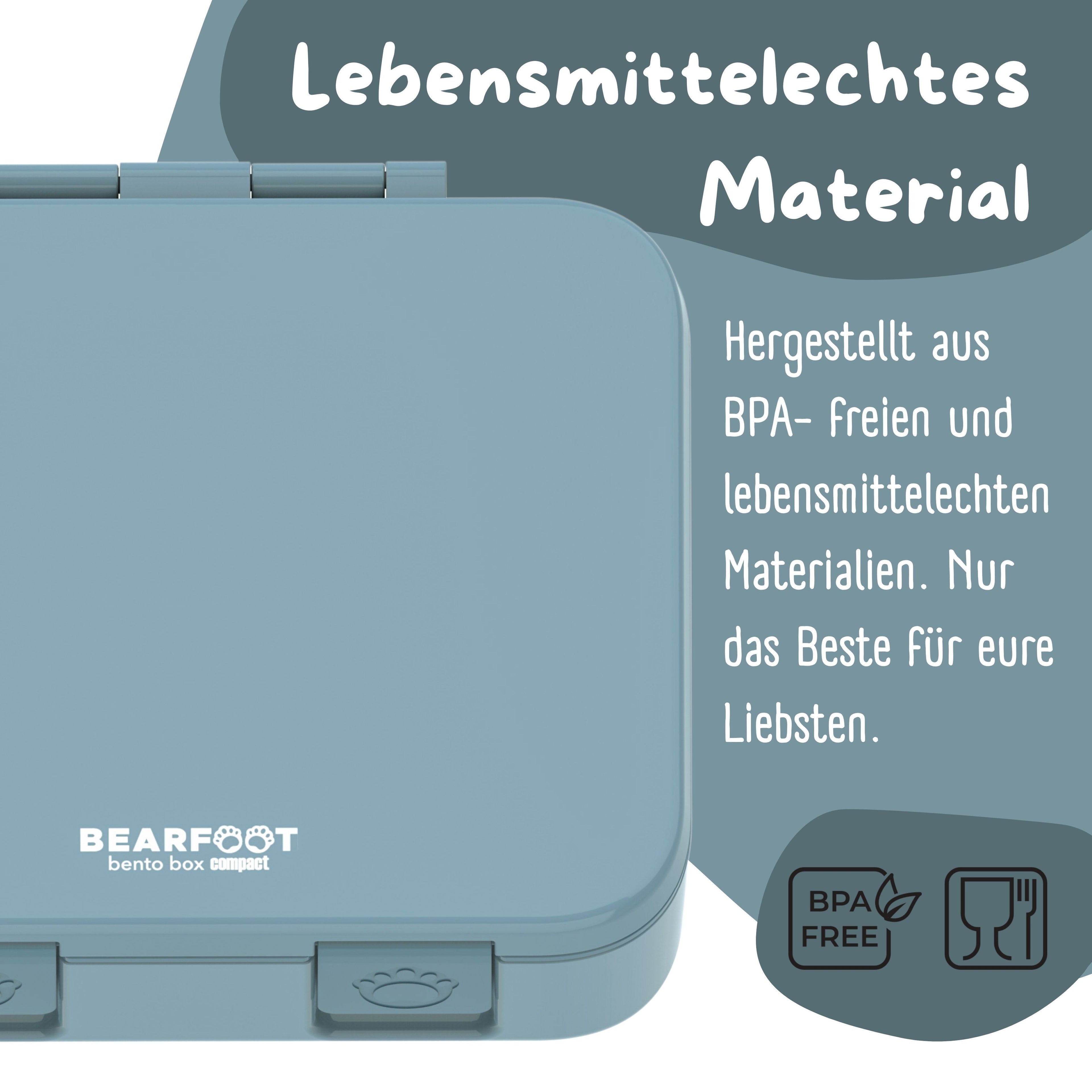 Brotdose mit Fächern, leicht & auslaufsicher - blau