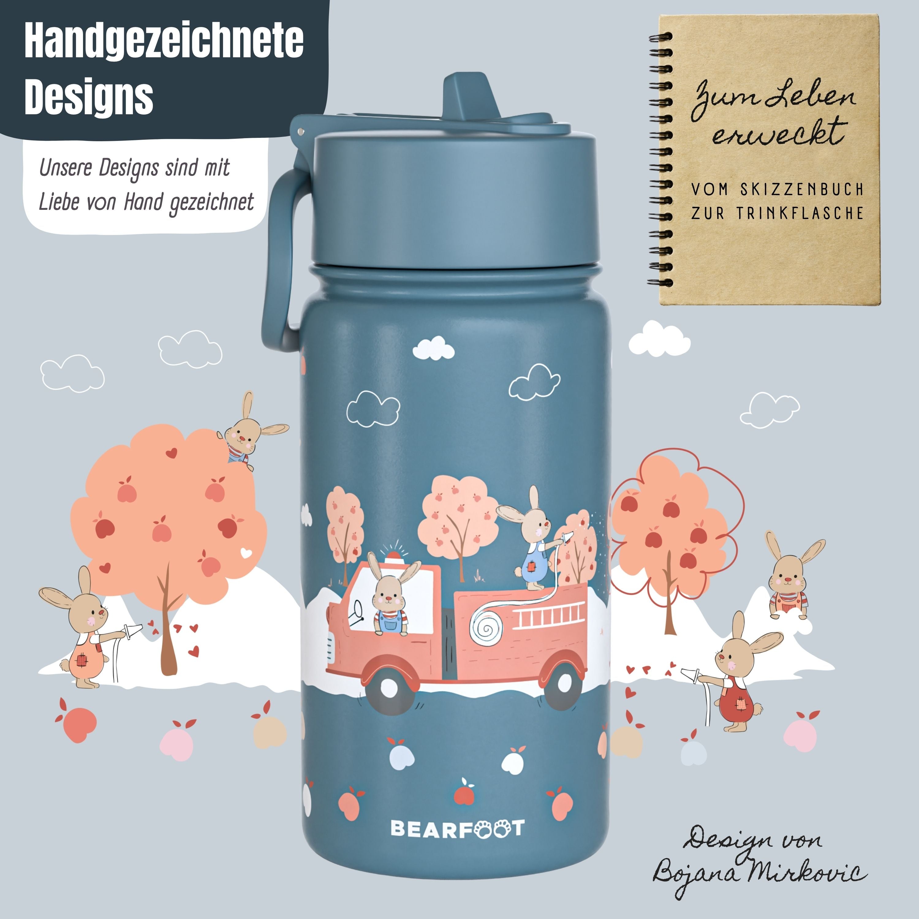 Botella térmica para niños de acero inoxidable - departamento de bomberos
