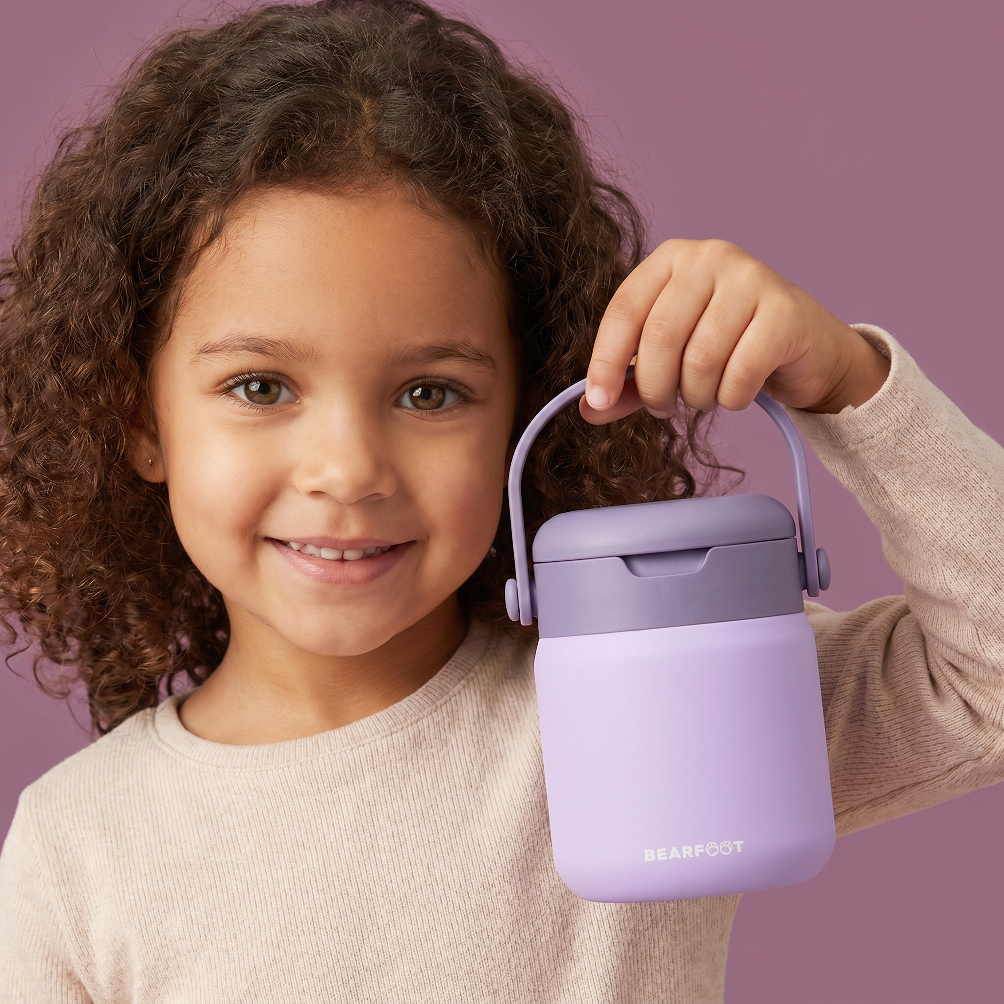 Thermobehälter Kinder Edelstahl - Lila