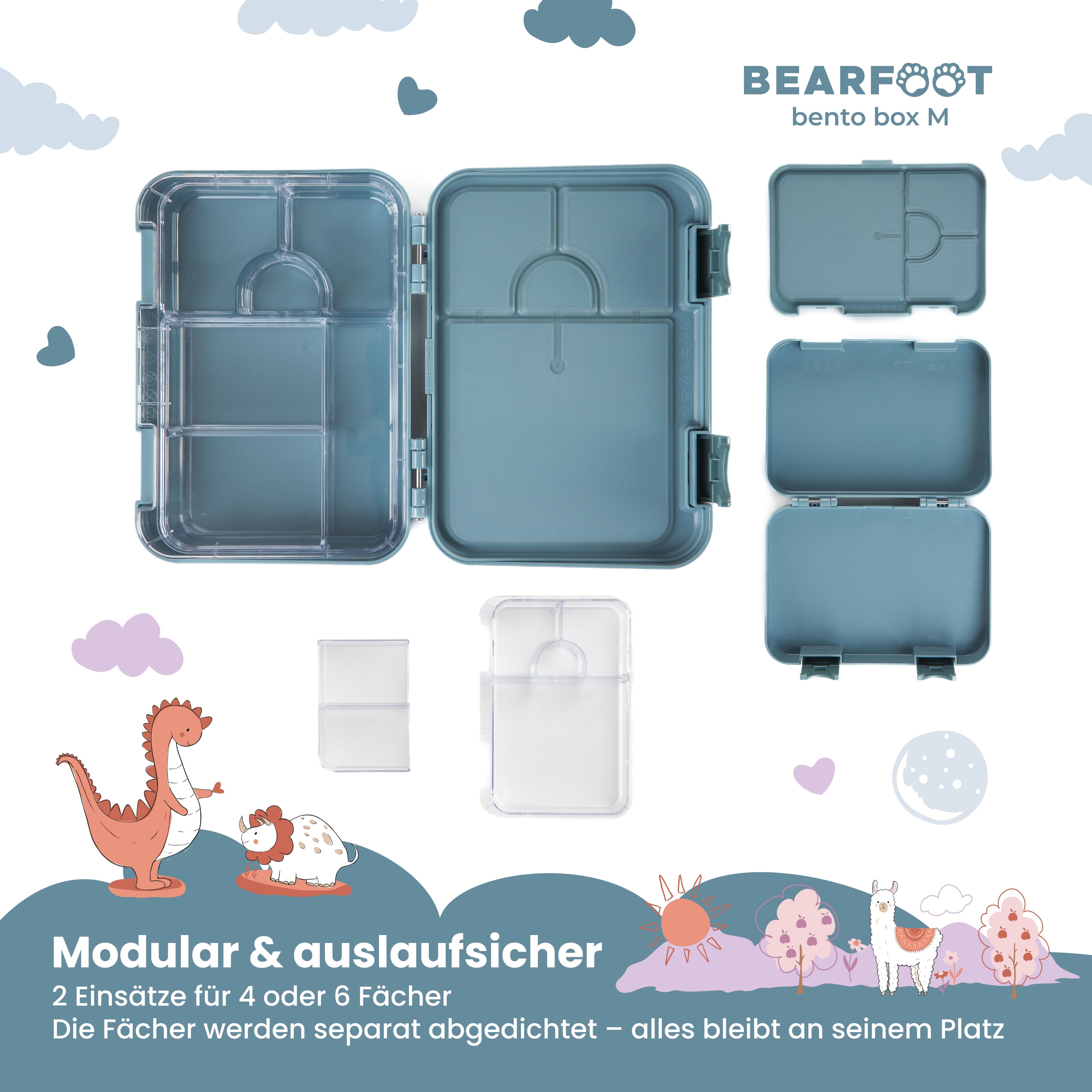 Gravemaskine bundt - Bento Box M & drikkeflaske 450ml & isoleret flaske 400ml