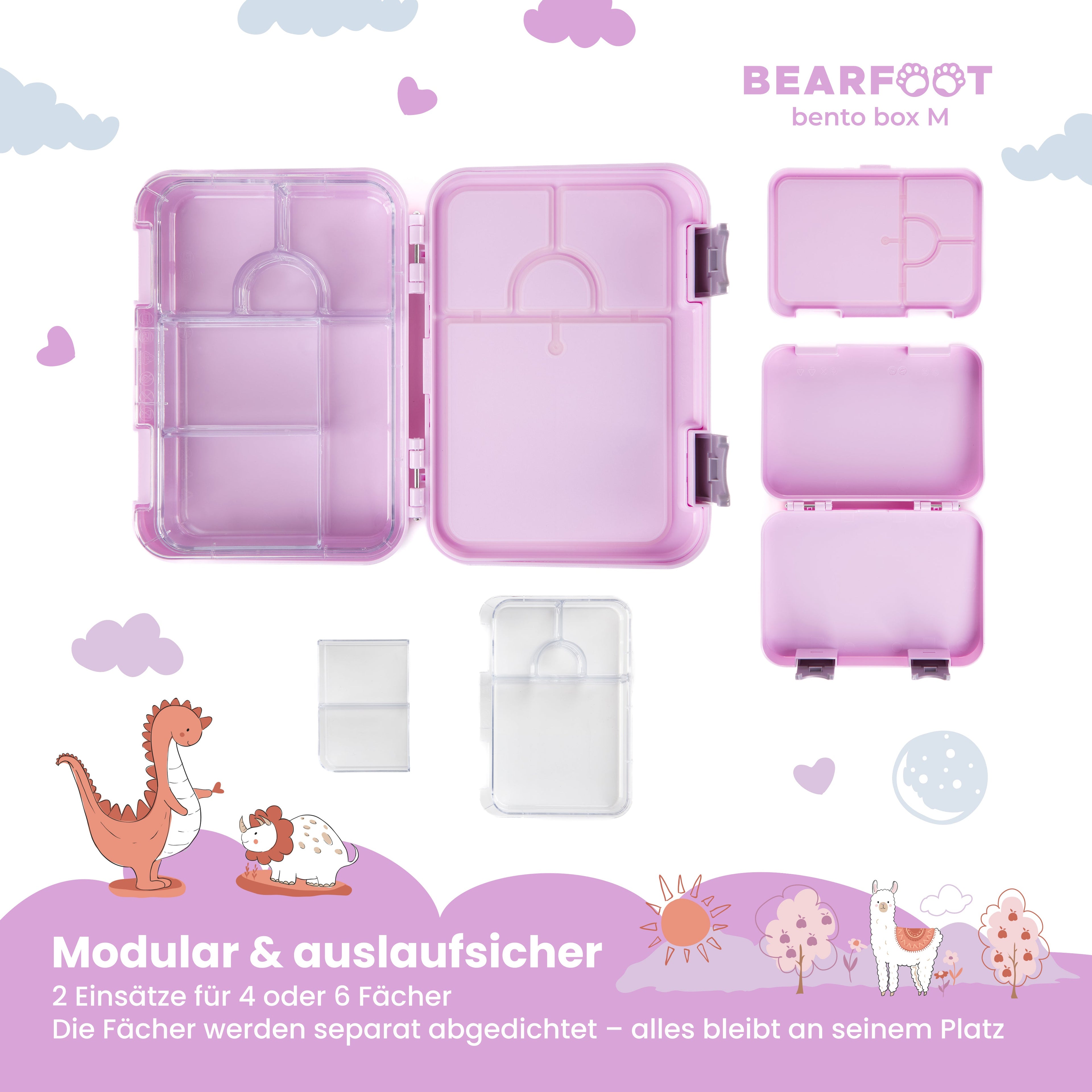 Einhorn Bundle - Bento Box M & Trinkflasche 450ml & Isolierflasche 400ml