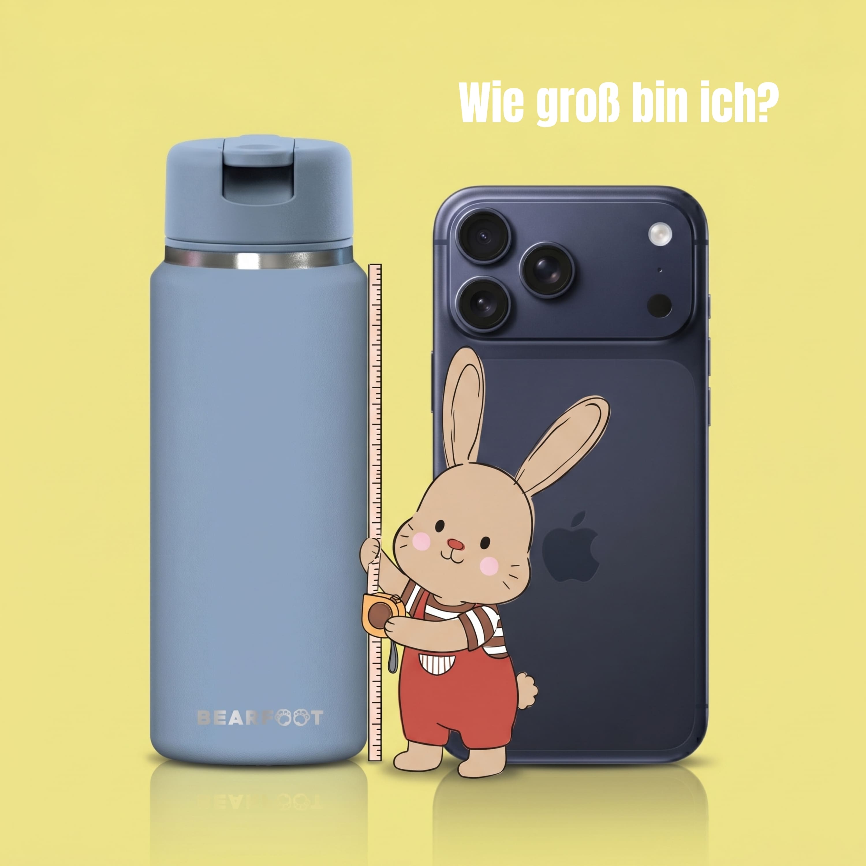 TINY Thermo Kinder Trinkflasche Edelstahl - blau