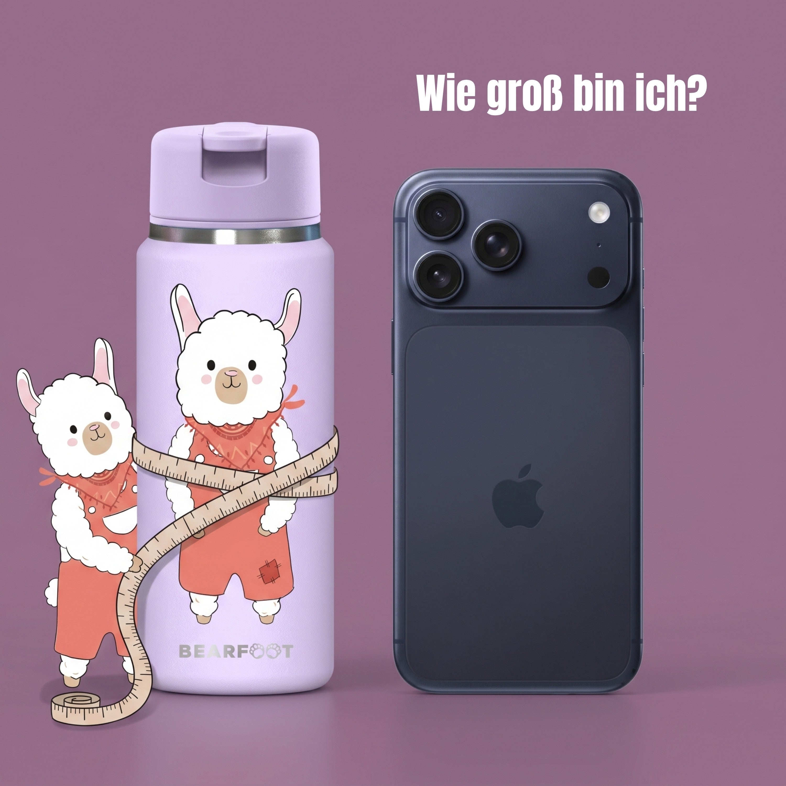TINY Thermo Kinder Trinkflasche Edelstahl - Lama