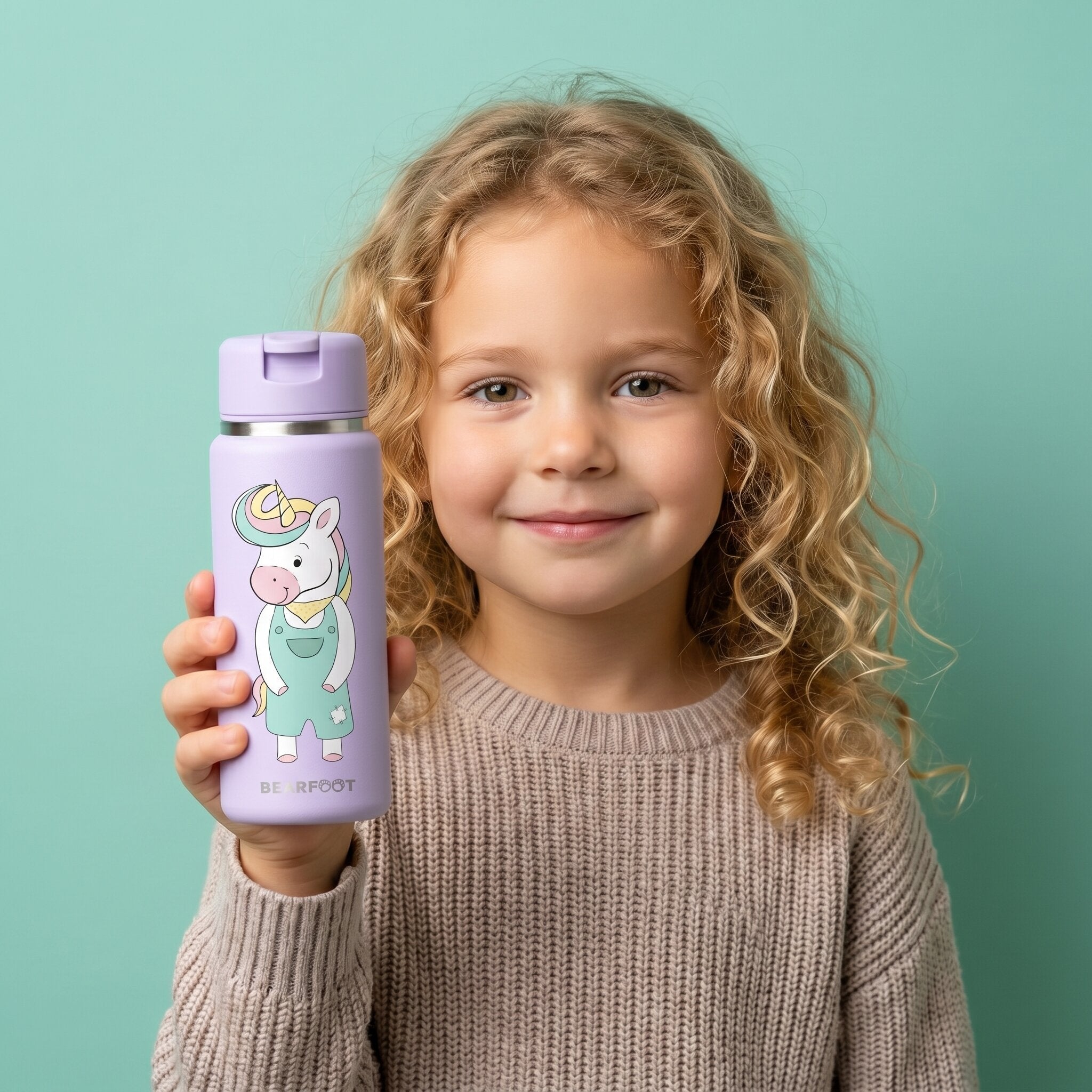 TINY Thermo Kinder Trinkflasche Edelstahl - Einhorn