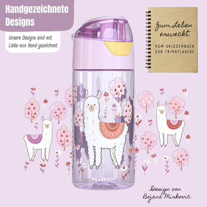 Børnevandflaske, letvægtsvandflaske - lama