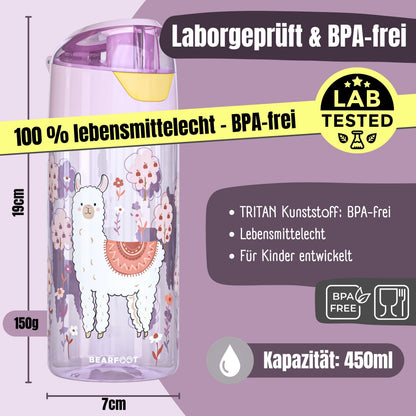 Børnevandflaske, letvægtsvandflaske - lama