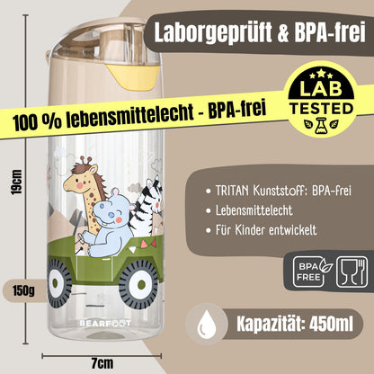 Botella de agua ligera para niños - Safari marrón