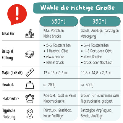 Brotdose mit Fächern, leicht &amp; auslaufsicher - Delfin