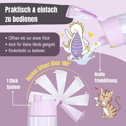 Trinkflasche Kinder, leichte Wasserflasche - Einhorn