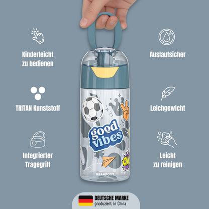 Drinkfles kinder light waterfles - sticker blauw