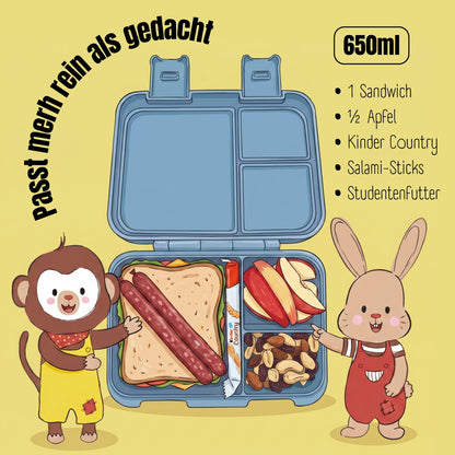 Brotdose mit Fächern, leicht &amp; auslaufsicher - Traktor