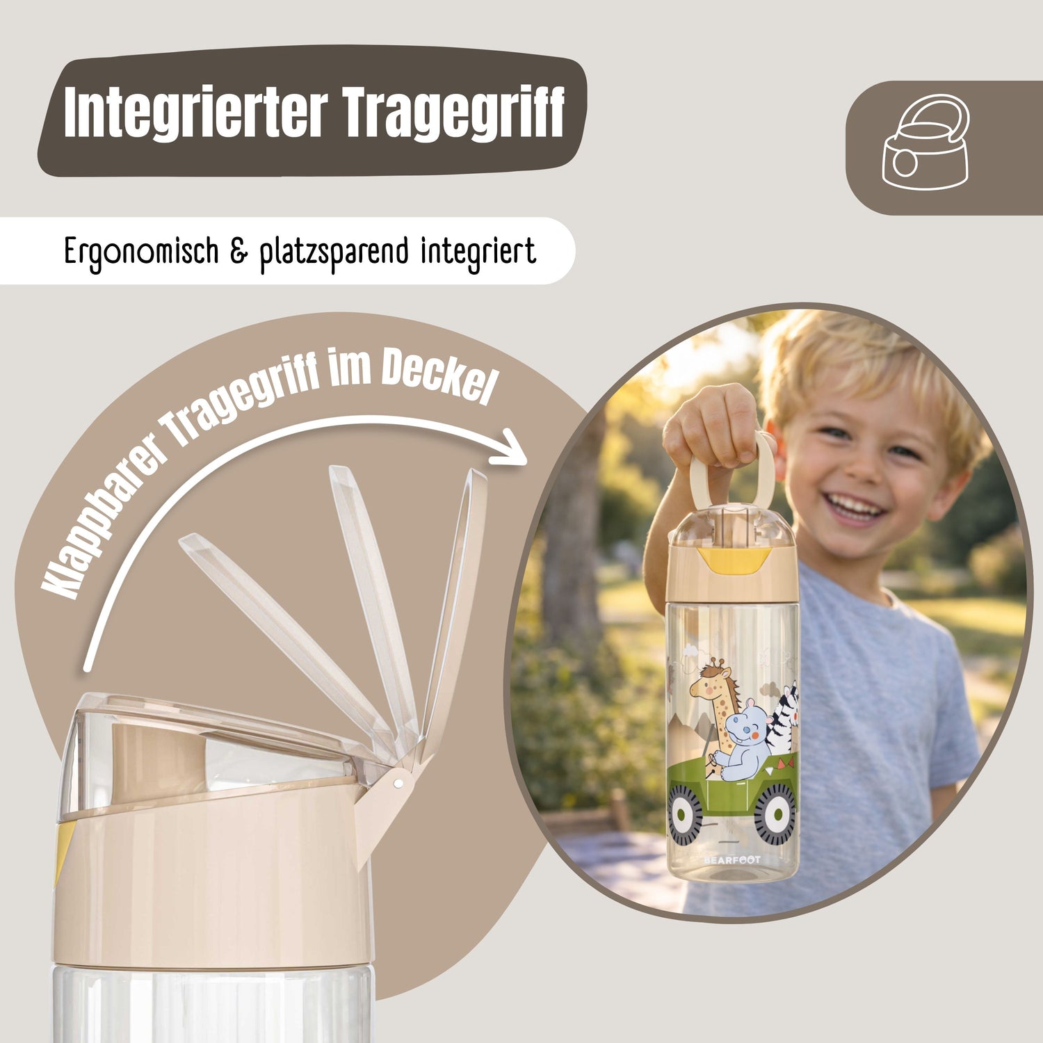 Børnevandflaske, let vandflaske - politiløver