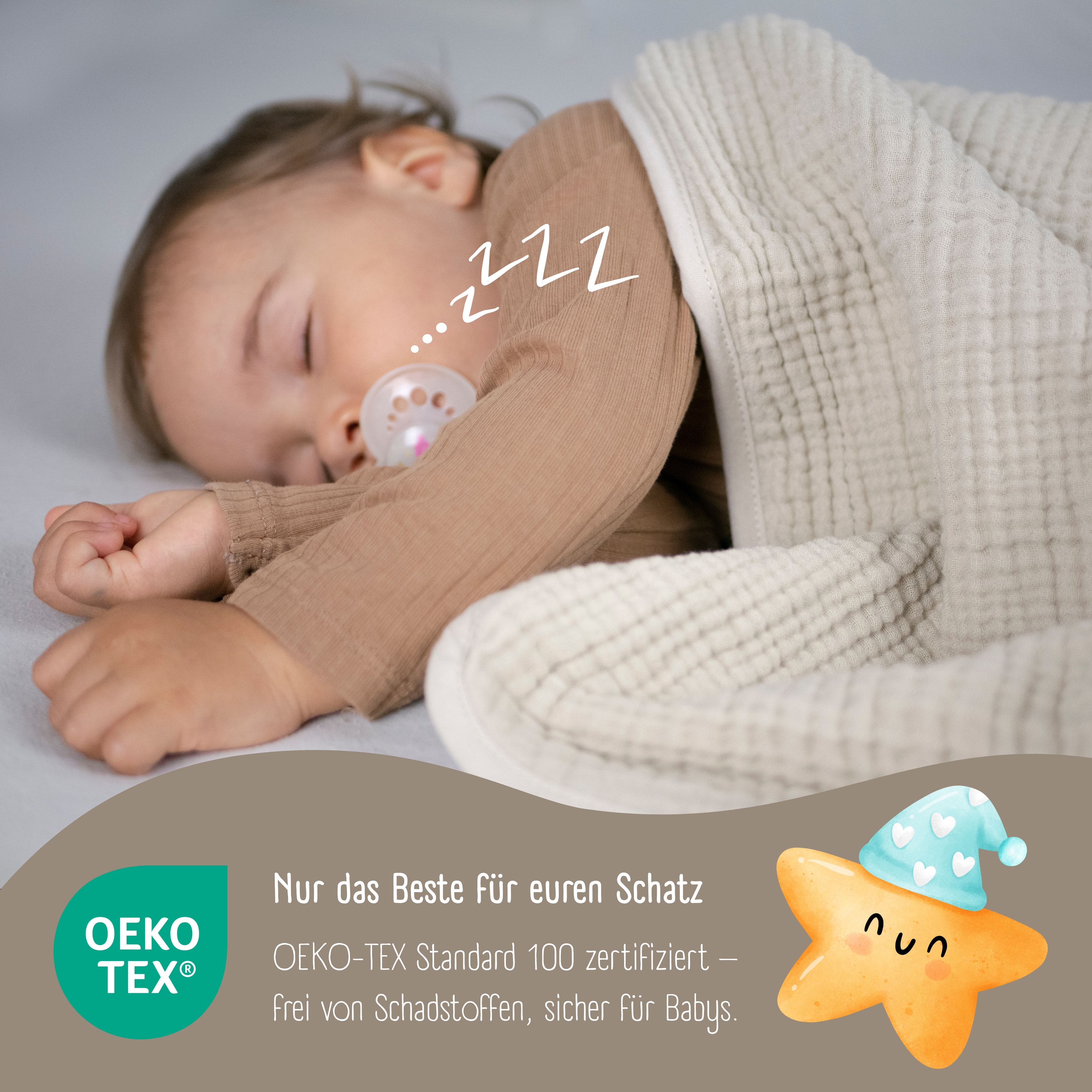Babytæppe muslin fleece tæppe fluffy blød - brun