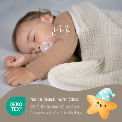 Babytæppe muslin fleece tæppe fluffy blød - brun