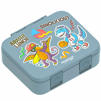 Brotdose mit Fächern, leicht &amp; auslaufsicher - Dinos blau