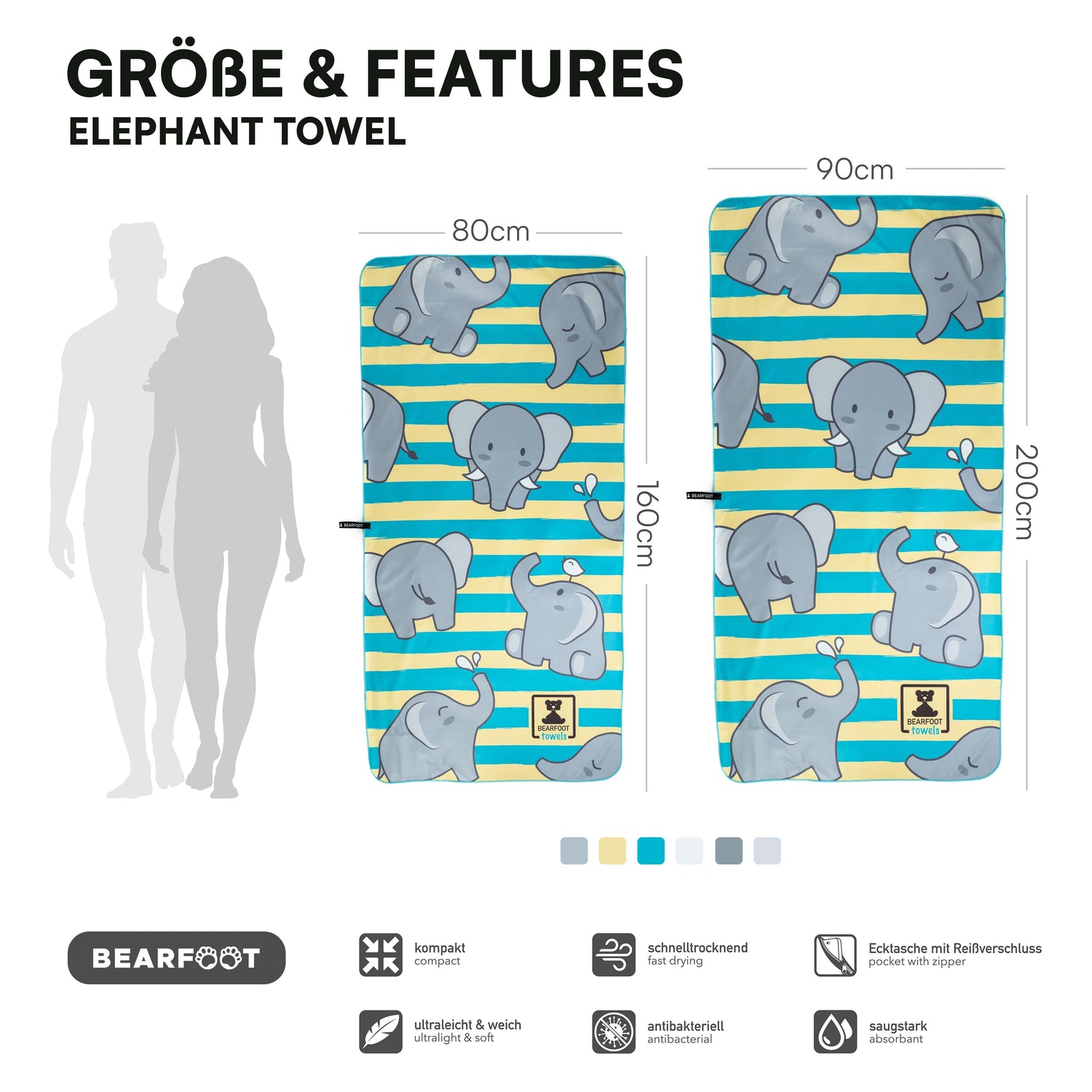 Elefanten Beach Towel - Microfiber