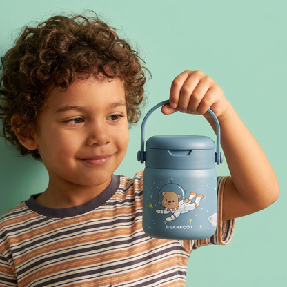 Thermobehälter Kinder Edelstahl - Astro Bär blau