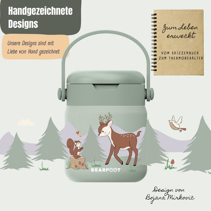 Thermobehälter Kinder Edelstahl - Reh Sabei