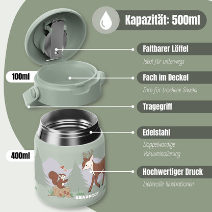 Thermobehälter Kinder Edelstahl - Reh Sabei