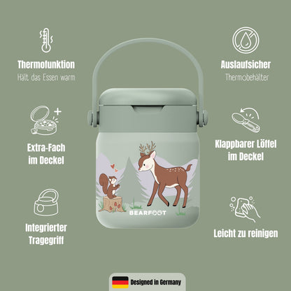 Thermobehälter Kinder Edelstahl - Reh Sabei