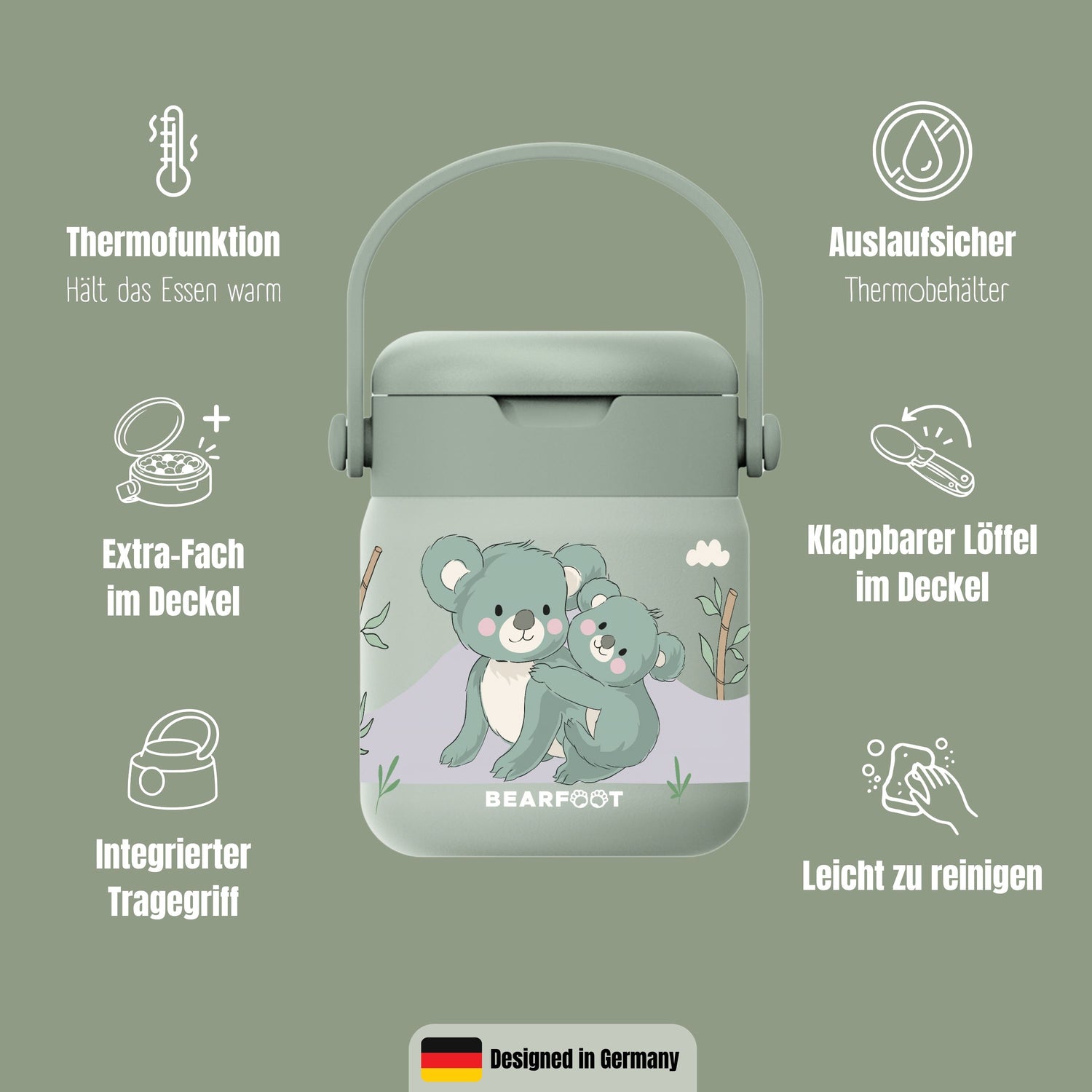 Thermobehälter Kinder Edelstahl - Koala Sabei