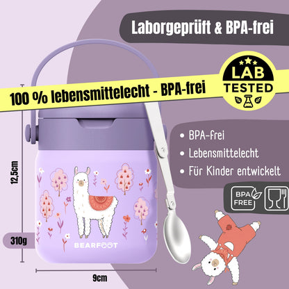 Thermobehälter Kinder Edelstahl - Lama lila