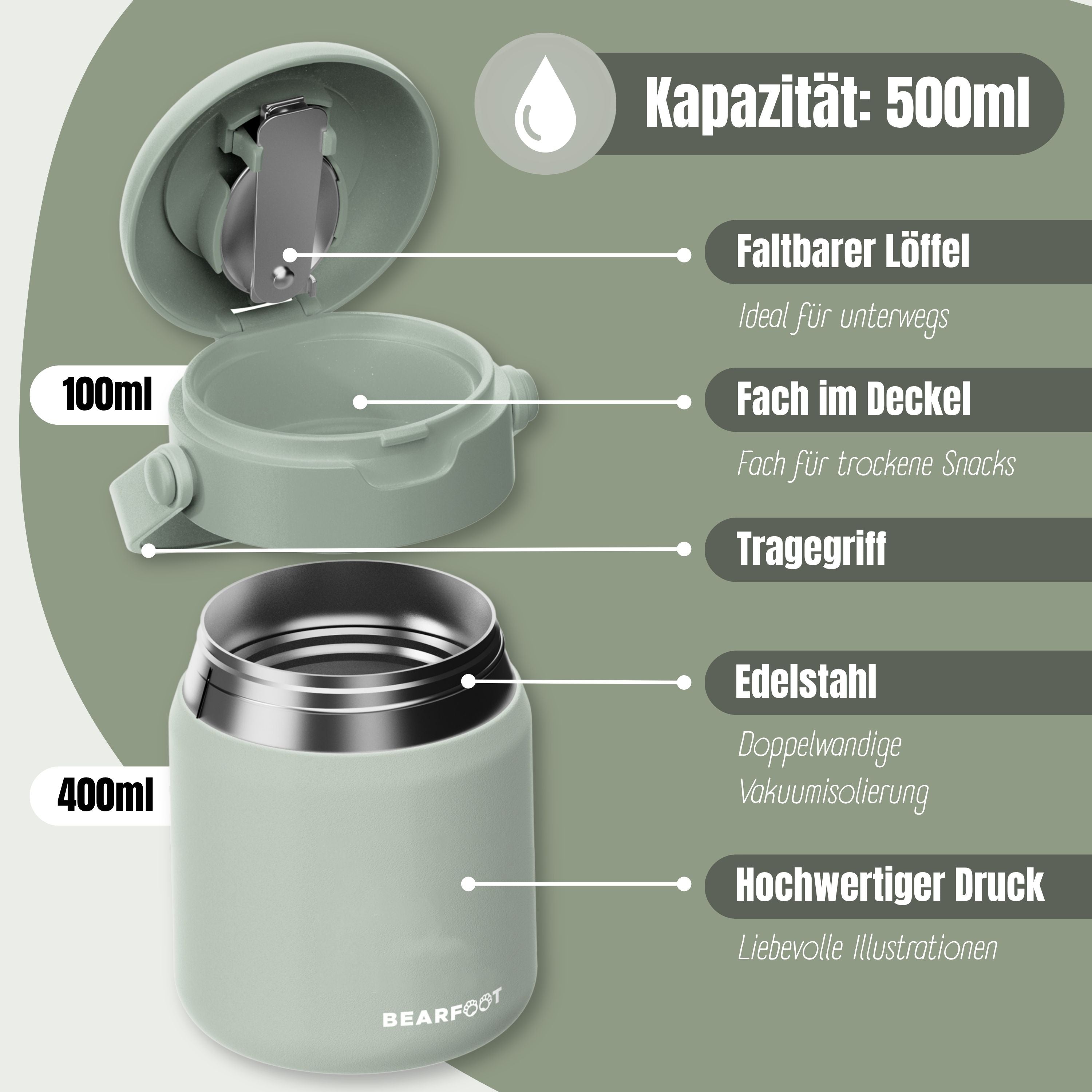 Thermobehälter Kinder Edelstahl - Sabei