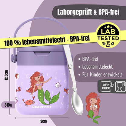 Thermobehälter Kinder Edelstahl - Meerjungfrau lila