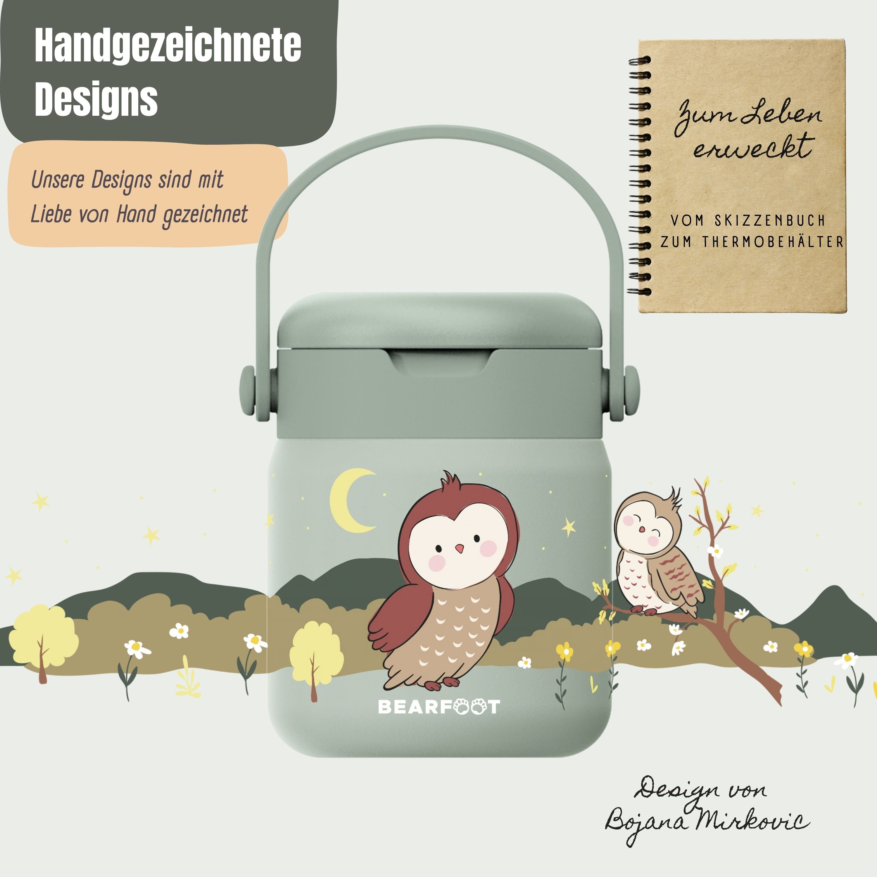 Thermobehälter Kinder Edelstahl - Eule Sabei