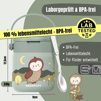 Thermobehälter Kinder Edelstahl - Eule Sabei
