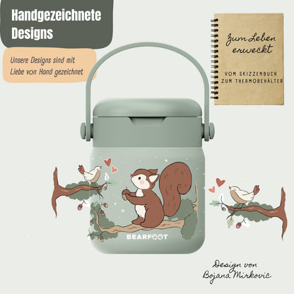 Thermobehälter Kinder Edelstahl - Eichhörnchen Sabei