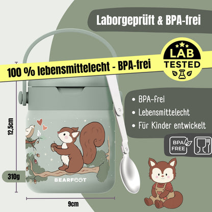 Thermobehälter Kinder Edelstahl - Eichhörnchen Sabei