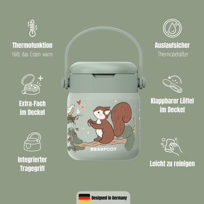 Thermobehälter Kinder Edelstahl - Eichhörnchen Sabei
