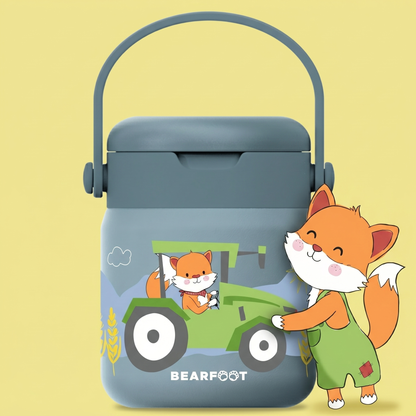 Thermobehälter Kinder Edelstahl - Traktor blau