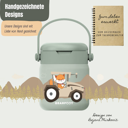 Thermobehälter Kinder Edelstahl - Traktor Sabei
