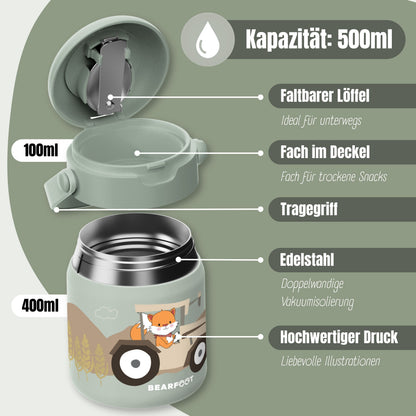 Thermobehälter Kinder Edelstahl - Traktor Sabei