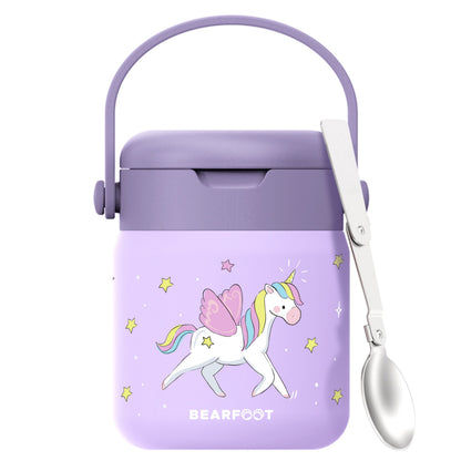 Thermobehälter Kinder Edelstahl - Einhorn lila