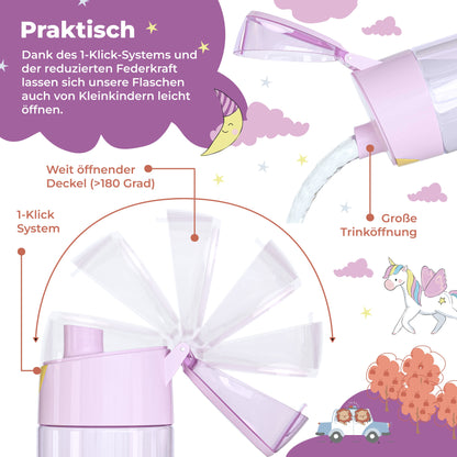 Unicorn Bundel - Bento Box M &amp; Drinkfles 450ml