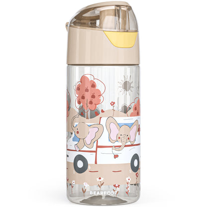 Trinkflasche Kinder, leichte Wasserflasche - Elefanten