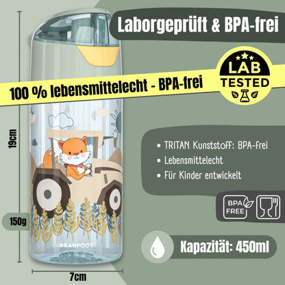Trinkflasche Kinder, leichte Wasserflasche - Traktor sage