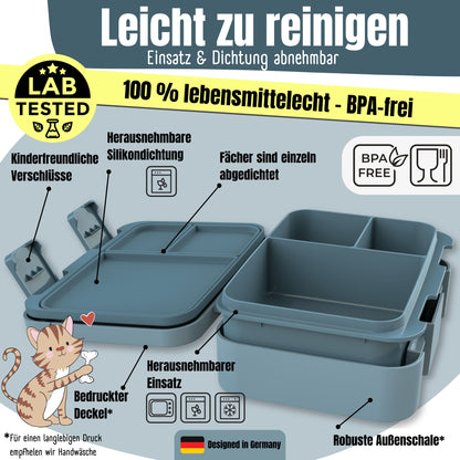 Brotdose mit Fächern, leicht &amp; auslaufsicher - Traktor
