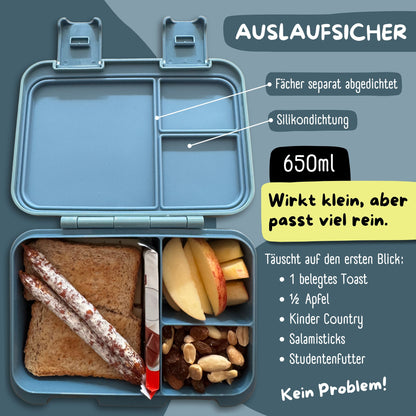Brotdose mit Fächern, leicht &amp; auslaufsicher - Hund &amp; Katze
