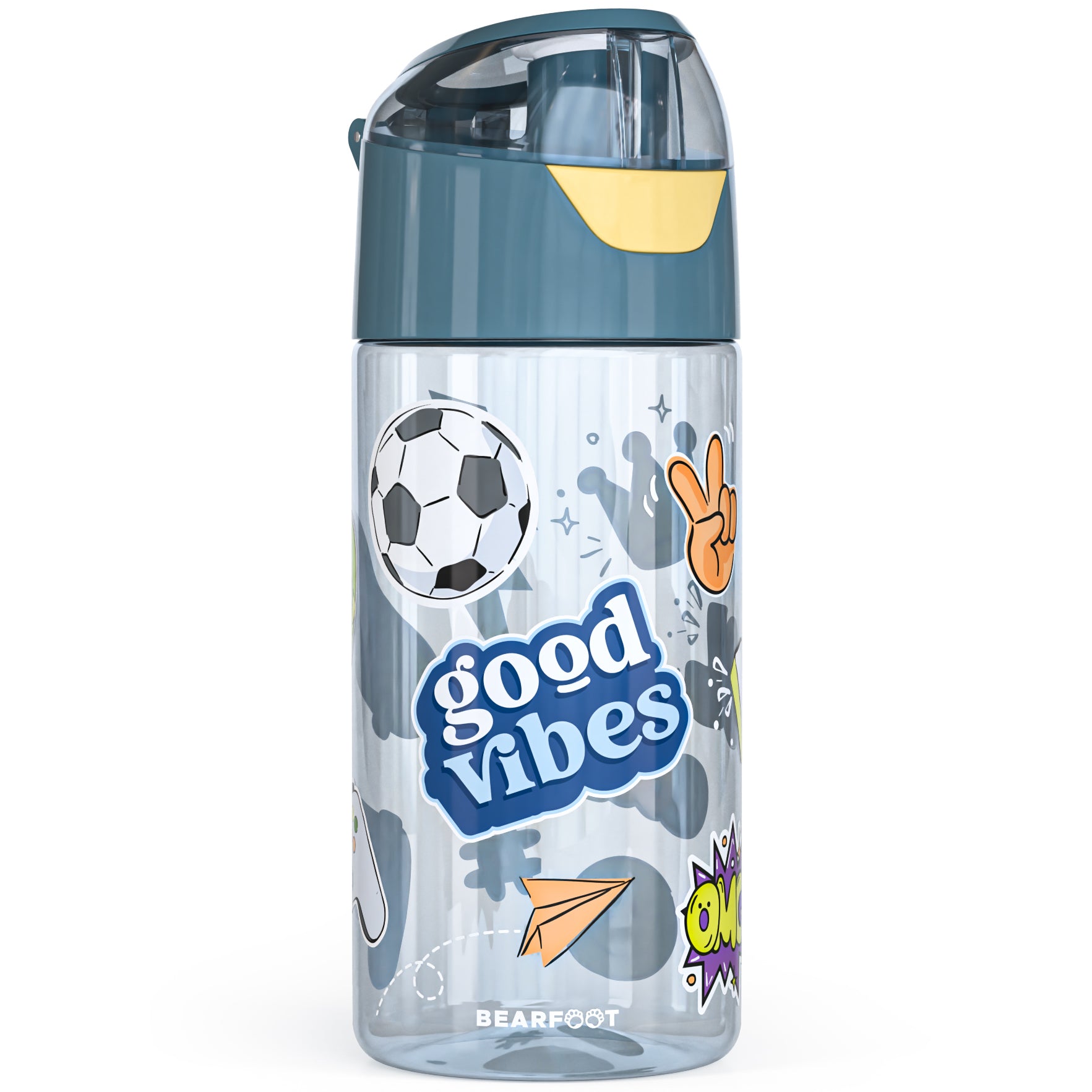 Drinkfles kinder light waterfles - sticker blauw