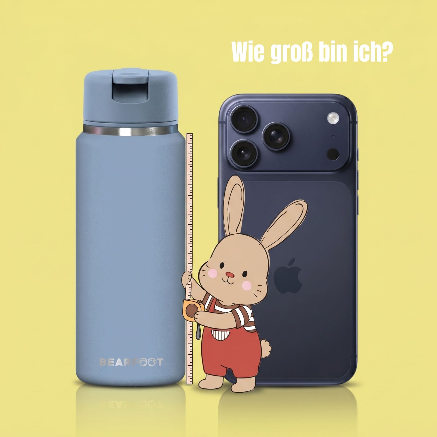 TINY Thermo Kinder Trinkflasche Edelstahl - blau