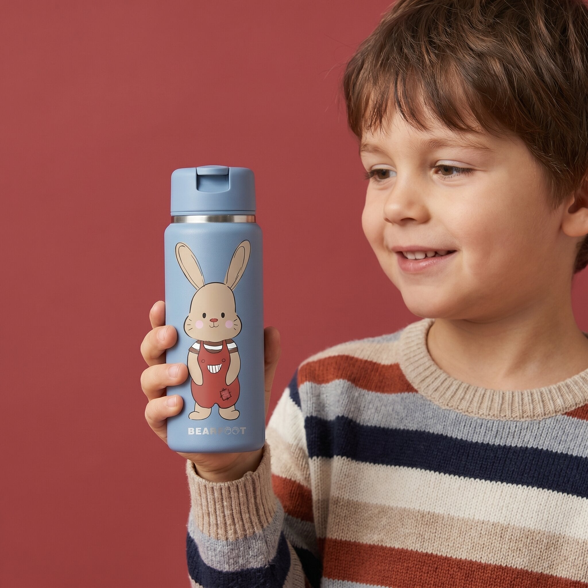 TINY Thermo Kinder Trinkflasche Edelstahl - Hase