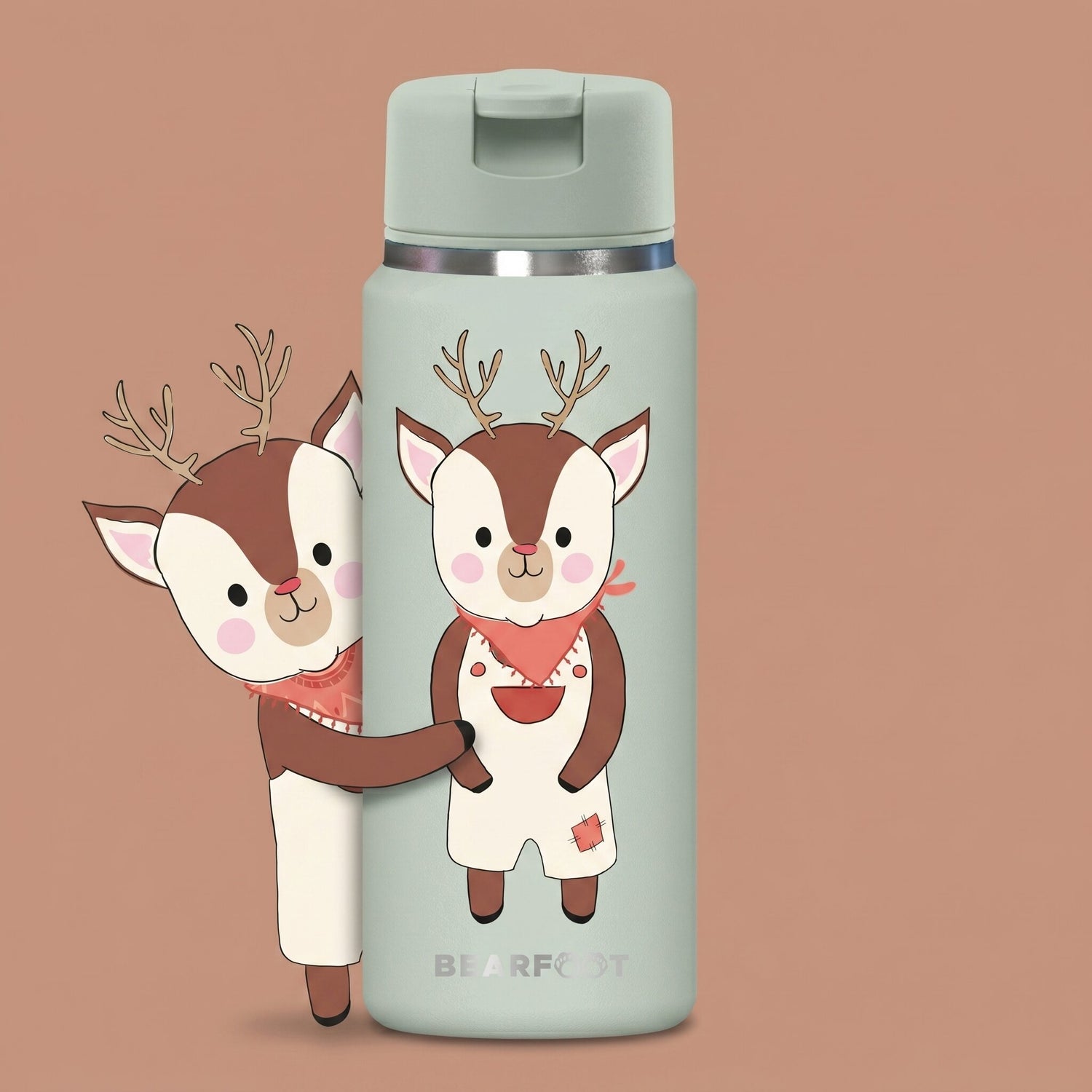 TINY Thermo Kinder Trinkflasche Edelstahl - Reh