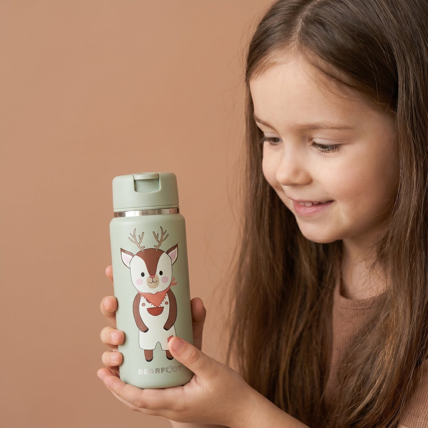 TINY Thermo Kinder Trinkflasche Edelstahl - Reh