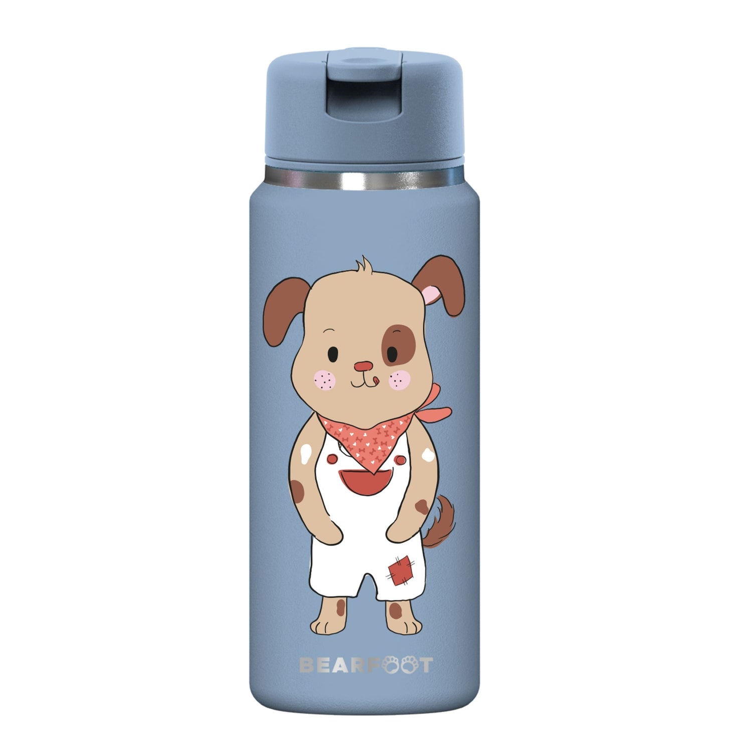 TINY Thermo Kinder Trinkflasche Edelstahl - Hund blau